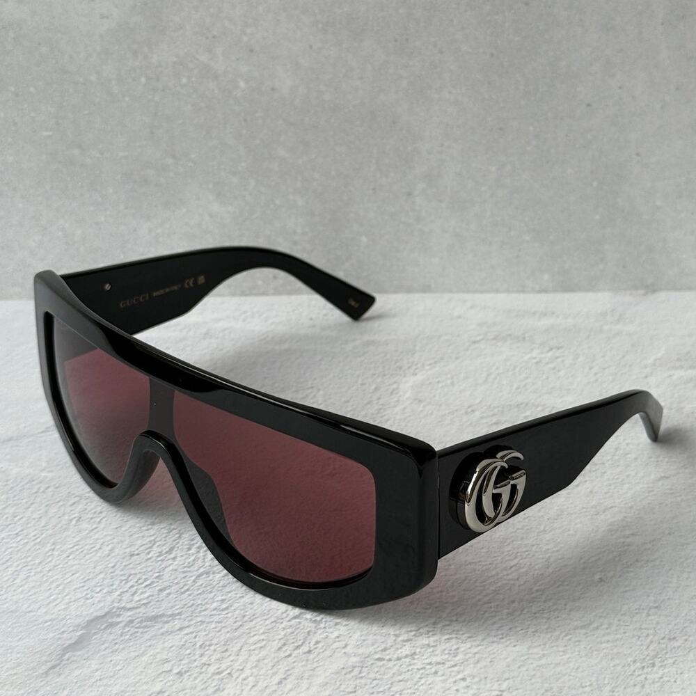 NEW Gucci GG1950S Black Red Mask Marmont Sunglasses $590